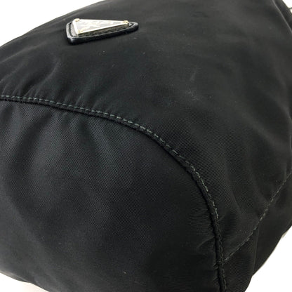 PRADA Triangle logo Nylon Drawstring Small Handbag Pouch Black Vintage Old 8zxdjz
