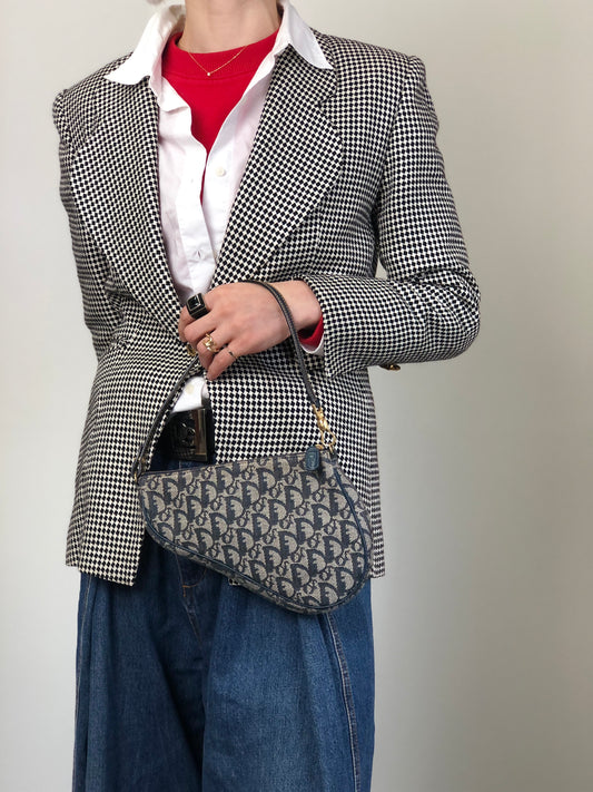 Christian Dior Trotter Handbag Navy Vintage edngry