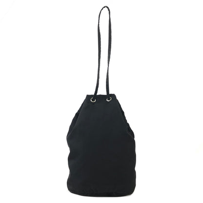 PRADA Triangle logo Nylon Drawstring Small Handbag Pouch Black Vintage Old 8zxdjz