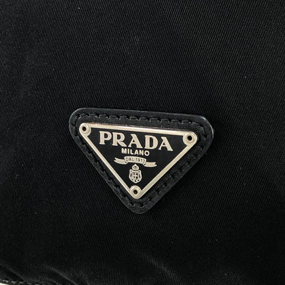 PRADA Triangle logo Nylon Drawstring Small Handbag Pouch Black Vintage Old 8zxdjz