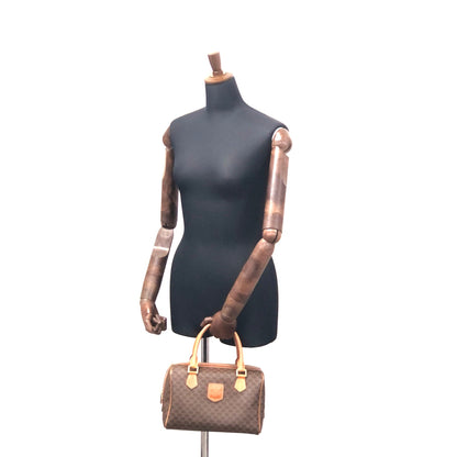 CELINE Macadam Blason Boston bag Handbag Brown Vintage Old Celine ut65gk