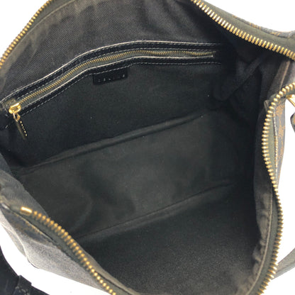 CELINE Macadam Shoulder bag  Hobobag Black Old Celine Vintage 6civbn