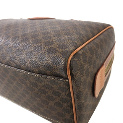 CELINE Macadam Blason Boston bag Handbag Brown Vintage Old Celine ut65gk