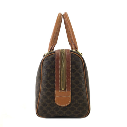 CELINE Macadam Blason Boston bag Handbag Brown Vintage Old Celine ut65gk