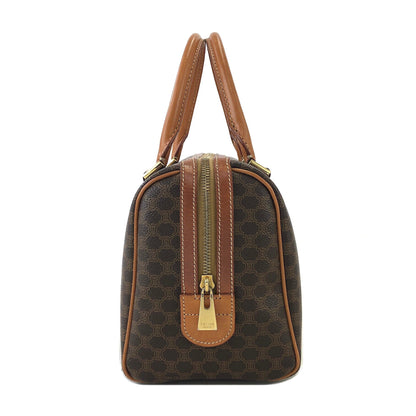 CELINE Macadam Blason Boston bag Handbag Brown Vintage Old Celine ut65gk