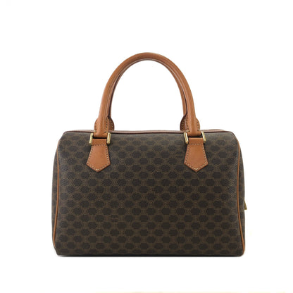 CELINE Macadam Blason Boston bag Handbag Brown Vintage Old Celine ut65gk