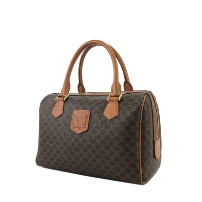 CELINE Macadam Blason Boston bag Handbag Brown Vintage Old Celine ut65gk