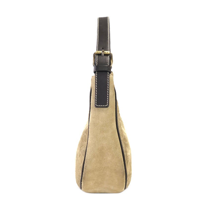 CELINE C Macadam 絨面革 Hobobag AVA 手提包米色復古舊 Celine 787fgu