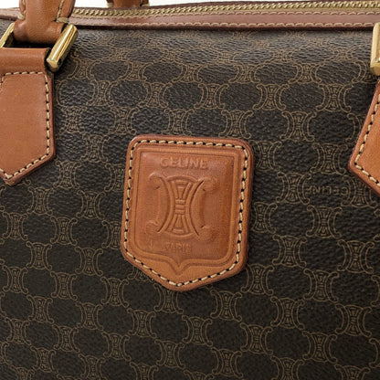 CELINE Macadam Blason Boston bag Handbag Brown Vintage Old Celine ut65gk