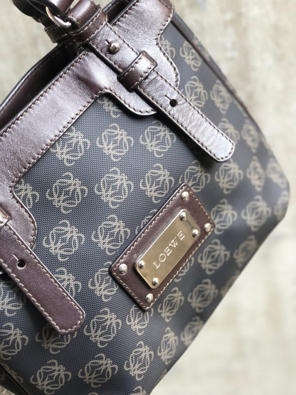LOEWE Anagram pattern Handbag Black Vintage vhz5ui