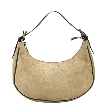 CELINE C Macadam 絨面革 Hobobag AVA 手提包米色復古舊 Celine 787fgu