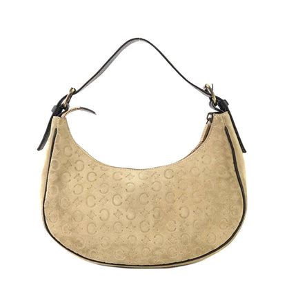 CELINE C Macadam 絨面革 Hobobag AVA 手提包米色復古舊 Celine 787fgu