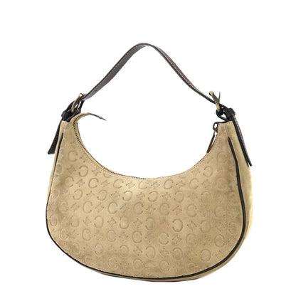 CELINE C Macadam 絨面革 Hobobag AVA 手提包米色復古舊 Celine 787fgu