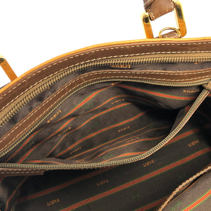 LOEWE  anagram Leather Bugatti Hand bag Brown kp5gpx