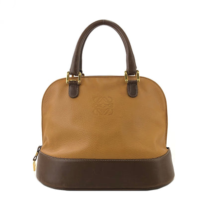LOEWE  anagram Leather Bugatti Hand bag Brown kp5gpx