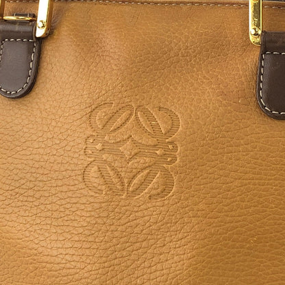 LOEWE  anagram Leather Bugatti Hand bag Brown kp5gpx