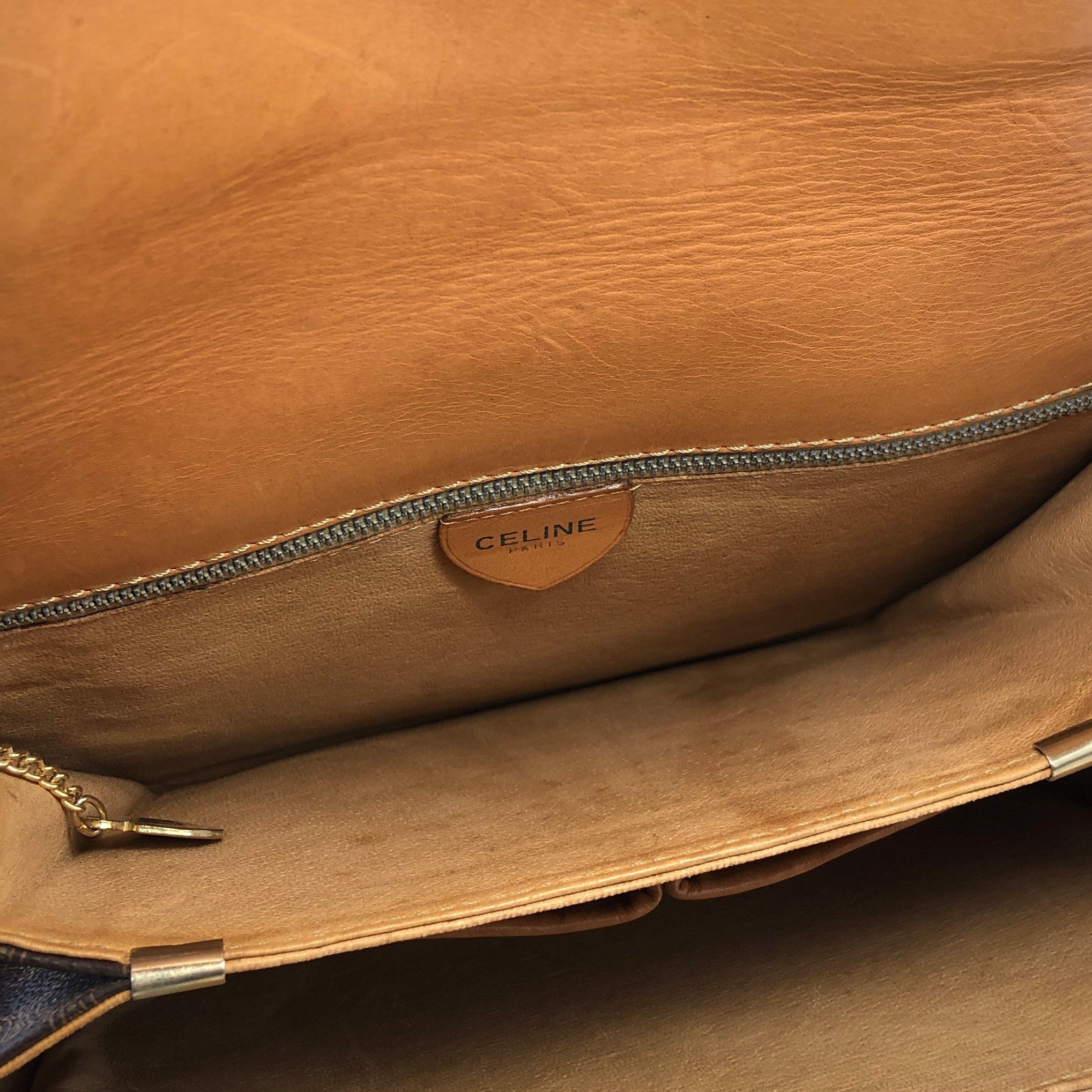 CELINE Macadam Horse carriage Leather crossbody Shoulder bag