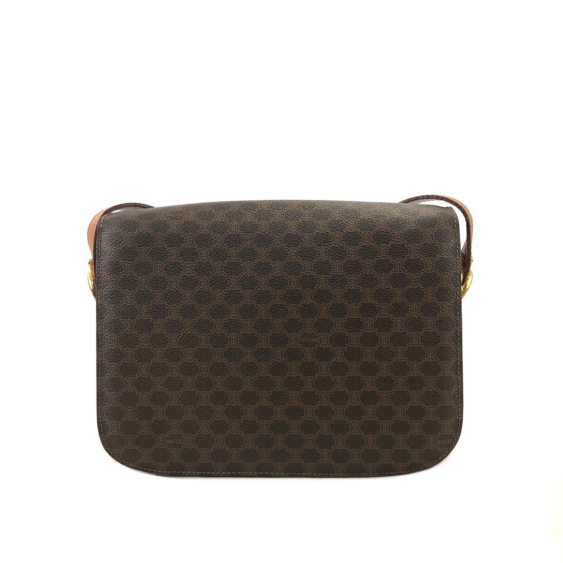 CELINE Macadam Horse carriage Leather crossbody Shoulder bag