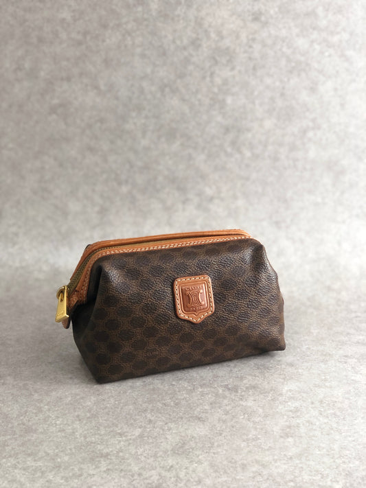 CELINE Macadam Pouch Brown Vintage Old CELINE 7yvznj