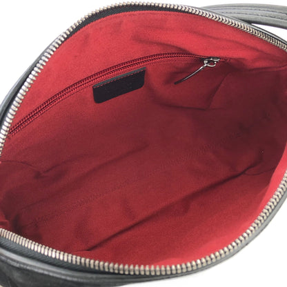 Salvatore Ferragamo Gancini 絨面革單肩包手提包黑色復古舊款 5psgn3