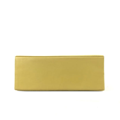 Salvatore Ferragamo Gancini Leather 2way Shoulderbag Handbag Beige Vintage Old yellow ei4hpe