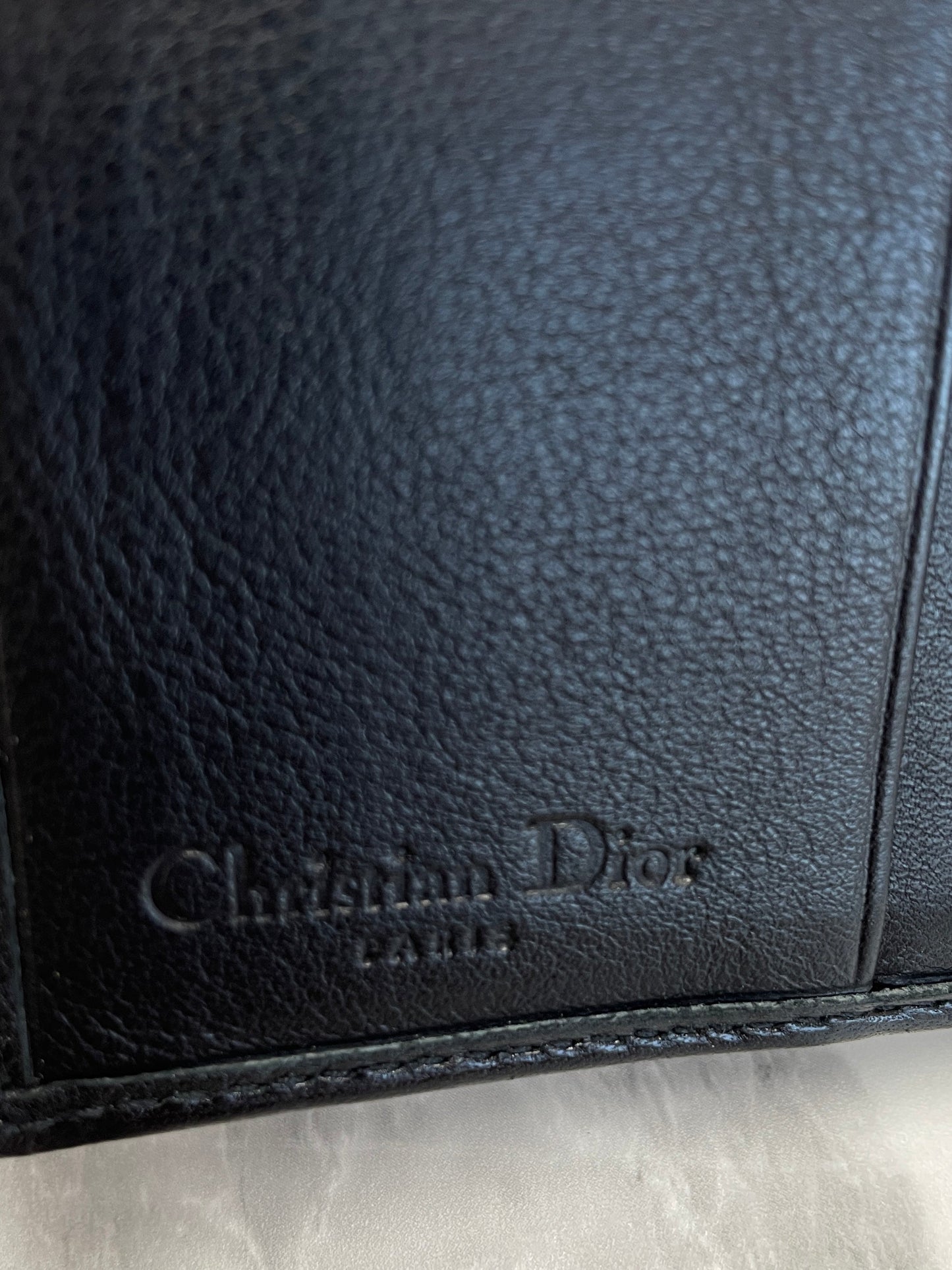Christian Dior StudsCannage Wallet Black nae53z
