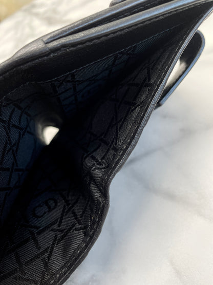 Christian Dior StudsCannage Wallet Black nae53z