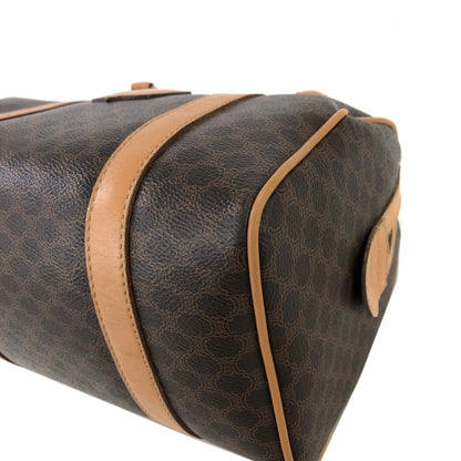 CELINE Macadam Blason mini Boston bag Handbag Brown Vintage Old Celine  kkfpeh