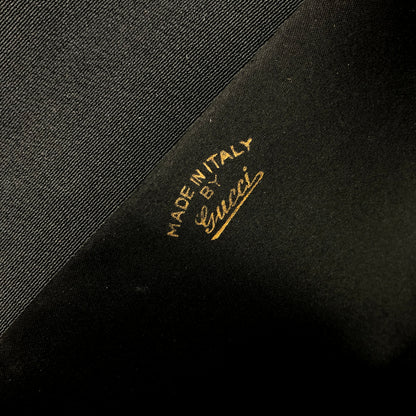 GUCCI  GG motif satin clutch bag black vintage old axi4gv