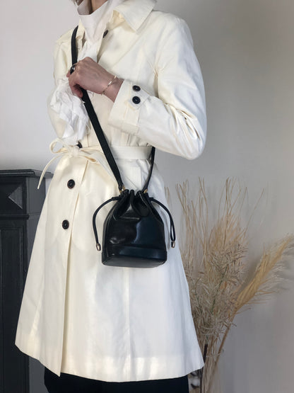 CELINE Drawstring Shoulder bag Black Vintage bp8mps