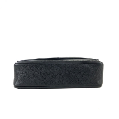 CELINE Blason Embossed Leather Black Vintage Old Celine fncrgy
