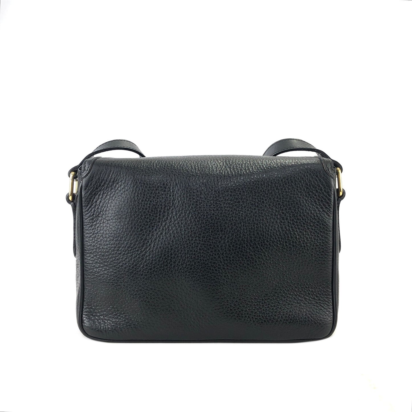 CELINE Blason Embossed Leather Black Vintage Old Celine fncrgy