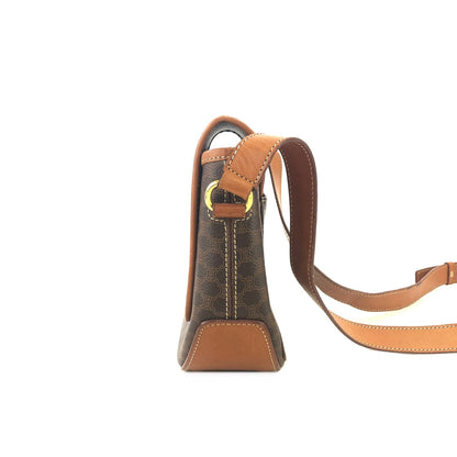CELINE Macadam Flap Crossbody Shoulder bag Brown Vintage Old celine xpmy8c