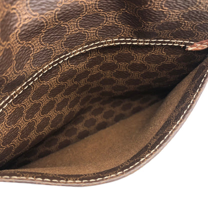 CELINE Macadam Flap Crossbody Shoulder bag Brown Vintage Old celine xpmy8c