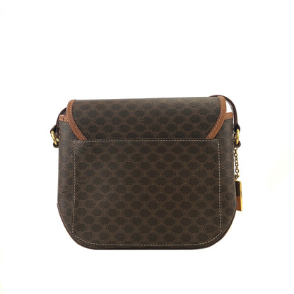 CELINE Macadam Flap Crossbody Shoulder bag Brown Vintage Old celine xpmy8c