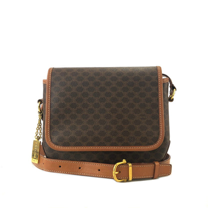 CELINE Macadam Flap Crossbody Shoulder bag Brown Vintage Old celine xpmy8c