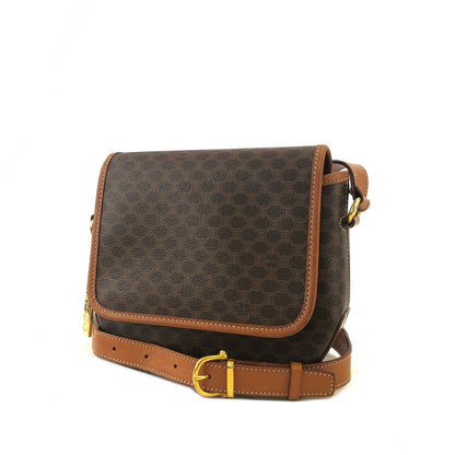 CELINE Macadam Flap Crossbody Shoulder bag Brown Vintage Old celine xpmy8c