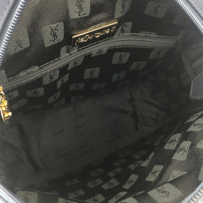 Yves Saint Laurent YSL logo Handbag Boston bag Navy Vintage Old gvphdw
