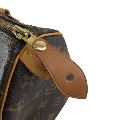 LOUIS VUITTON Monogram Small Boston bag Handbag Brown Vintage ffjgk5