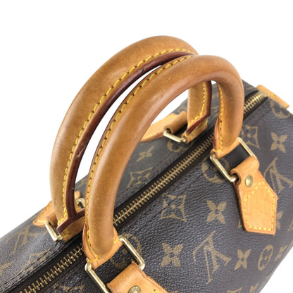 LOUIS VUITTON Monogram Small Boston bag Handbag Brown Vintage ffjgk5