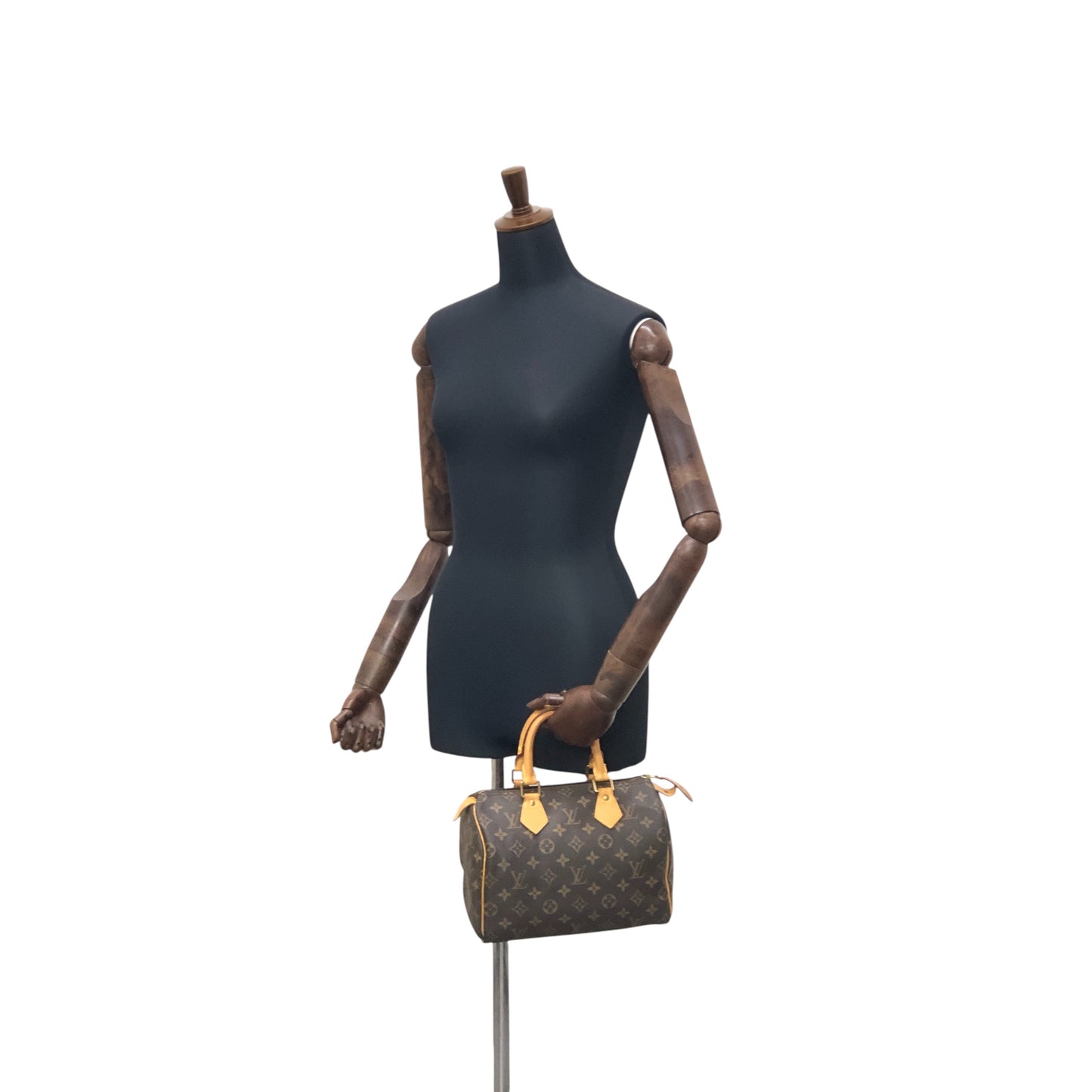 LOUIS VUITTON Monogram Small Boston bag Handbag Brown Vintage ffjgk5
