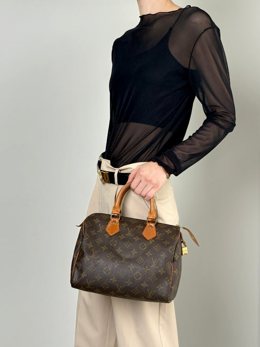 LOUIS VUITTON Monogram Small Boston bag Handbag Brown M41528 Vintage ddzcpj