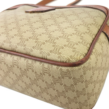 CELINE Macadam Small Shoulder Bag Beige vintage Old Celine fiisr5