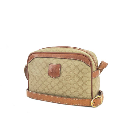 CELINE Macadam Small Shoulder Bag Beige vintage Old Celine fiisr5