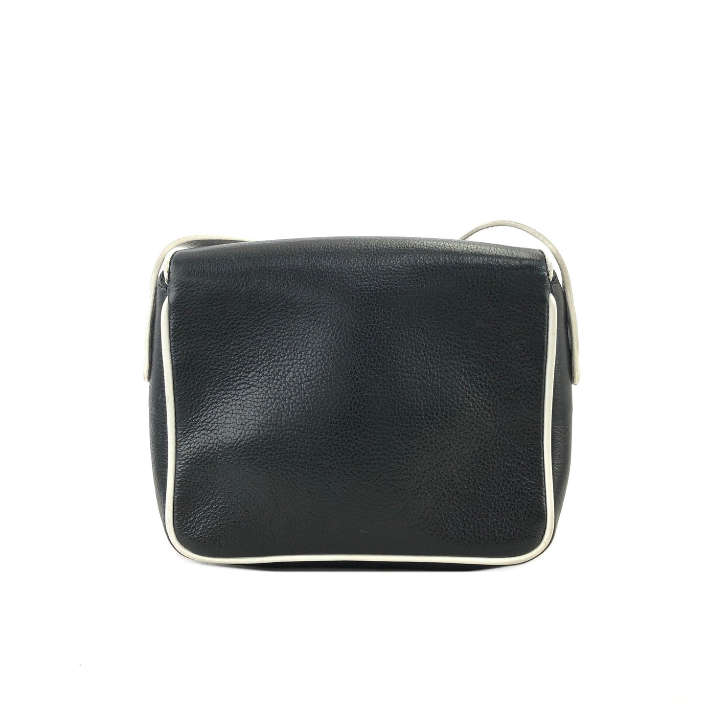 CELINE Triomphe Blason Shoulder bag  crossbody Embossed leather Black Old Celine vintage w7upuz