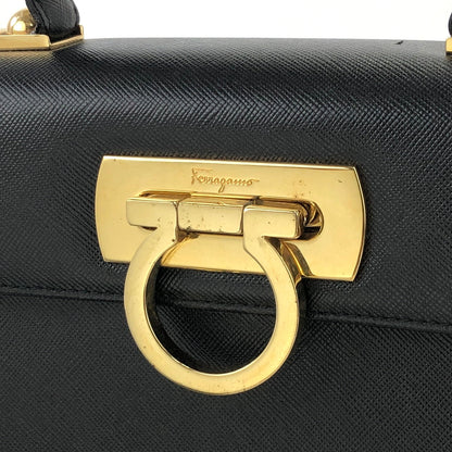 Salvatore Ferragamo Gancini 斜背包 手提包 肩背包 黑色 復古 舊款 g2kftp