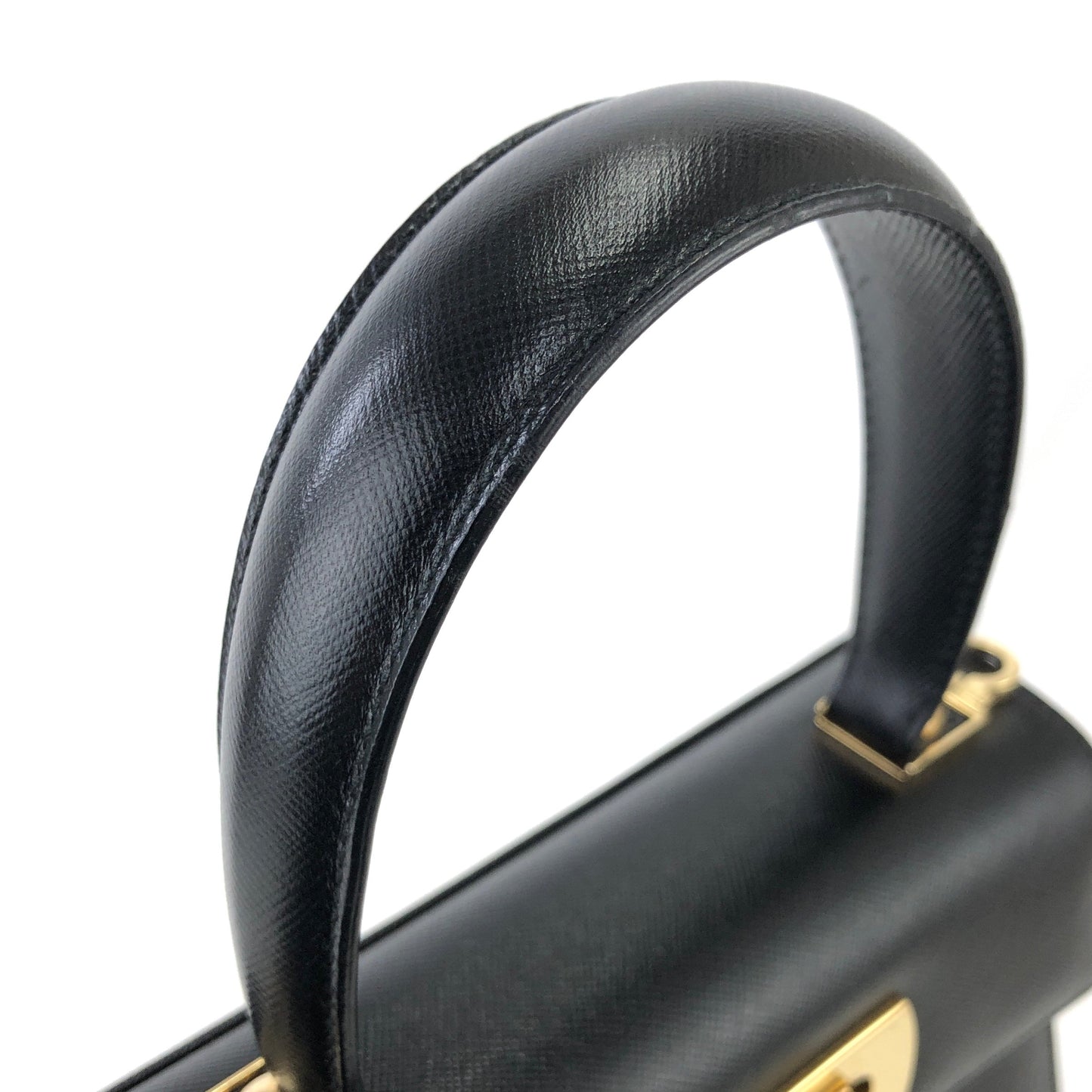 Salvatore Ferragamo Gancini Crossbody Handbag Shoulderbag Black Vintage Old g2kftp