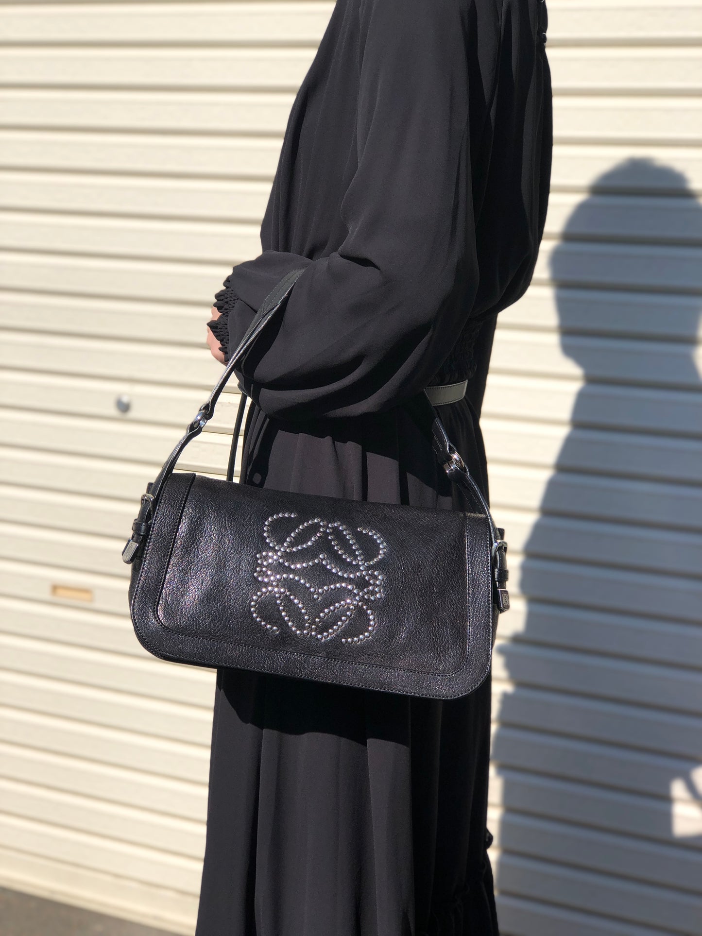 LOEWE Anagram Shoulder bag Black Vintage nw22j6