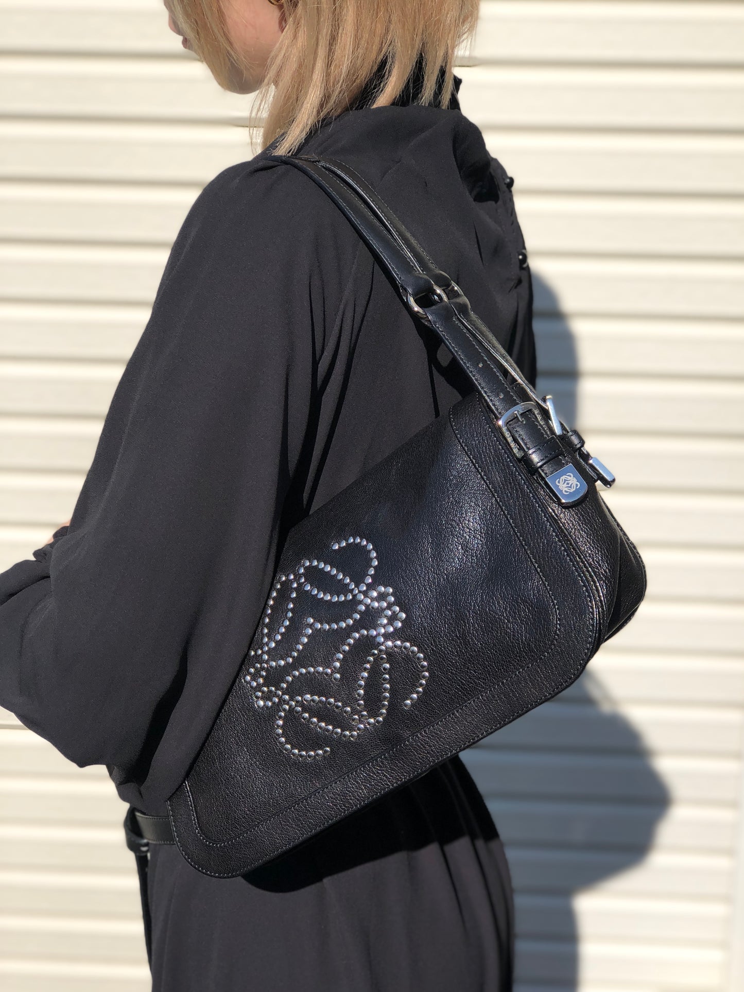 LOEWE Anagram Shoulder bag Black Vintage nw22j6