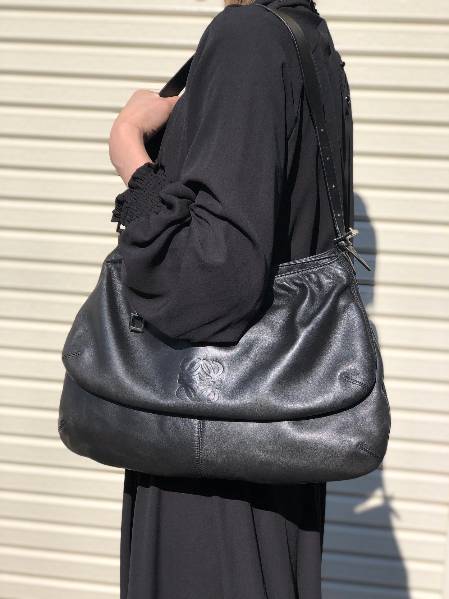 LOEWE Anagram Shoulder bag Black Vintage ymu5m6